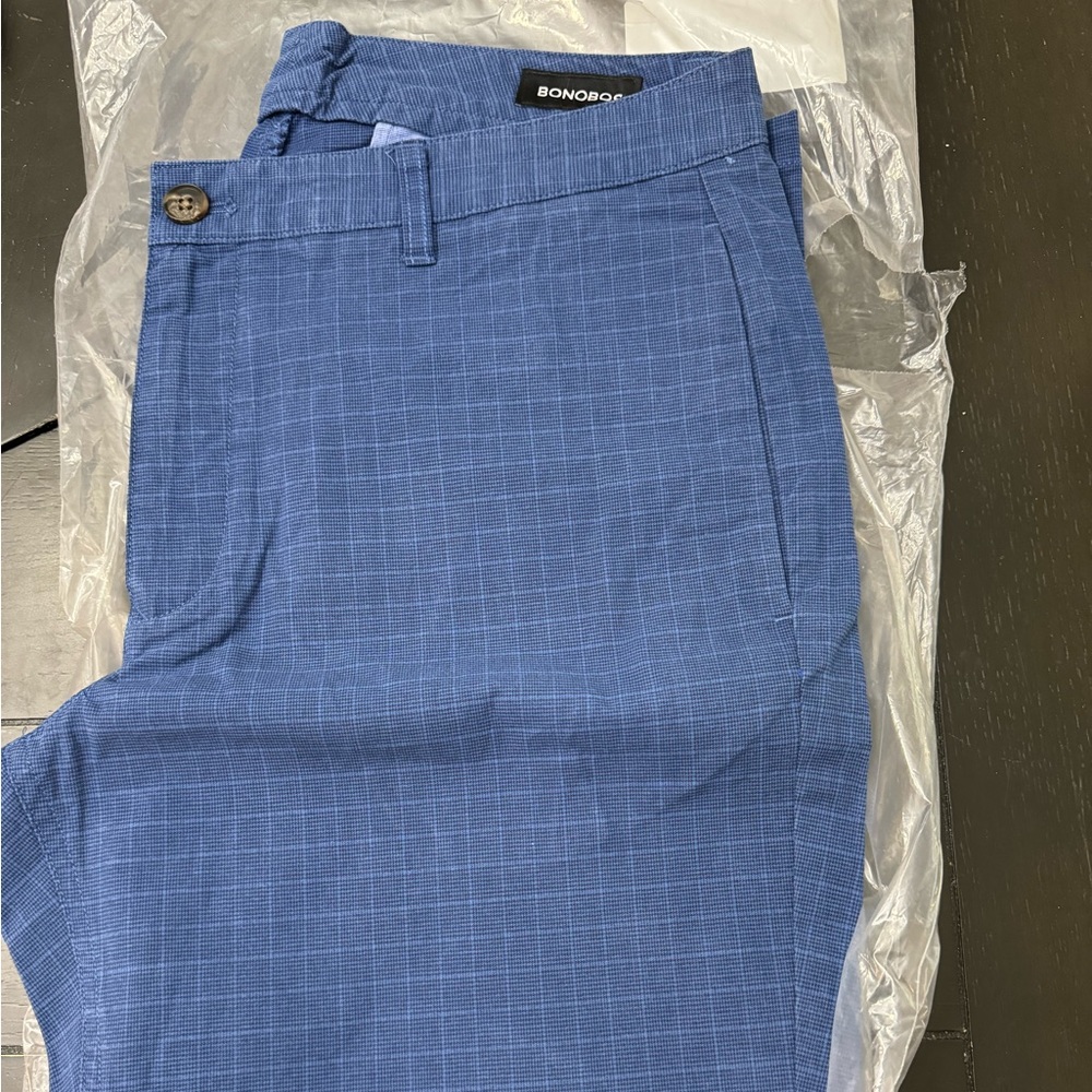 Bonobos Navy Houndstooth Chino 33x30